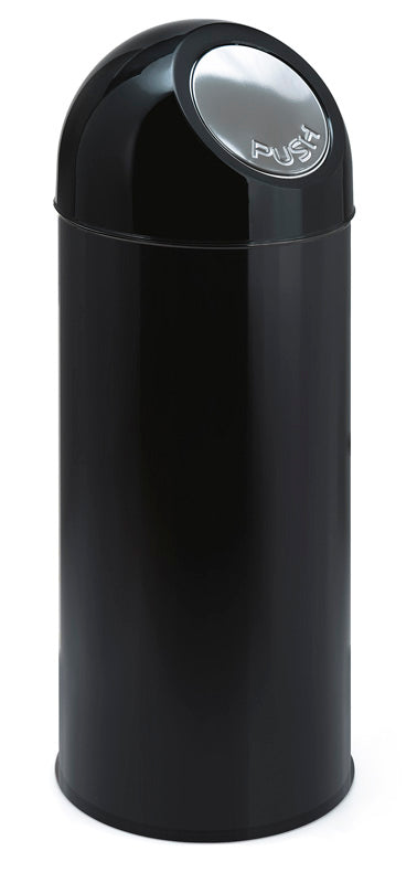 V-Part afvalbak met pushdeksel 55 liter zwart
