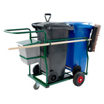 V-Part containerkar compleet met 2 x 120 liter containers en accessoires groen