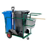 V-Part containerkar compleet met 2 x 120 liter containers en accessoires groen