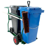 V-Part containerkar compleet met 2 x 120 liter containers en accessoires groen