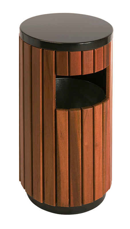V-Part buitenafvalbak 33 liter houtlook/zwart