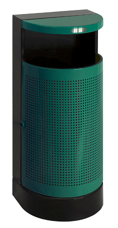 V-Part buitenafvalbak - half rond 35 liter groen