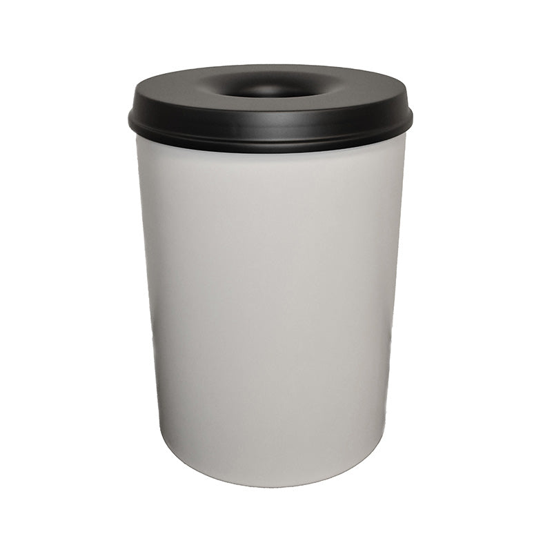 V-Part vlamdovende papierbak 30 liter grijs/zwart