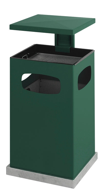 V-Part as-papierbak met afneembaar afdak 80 liter groen