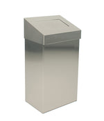 DutchDesign sanitaire afvalbak met pushklep 50 liter mat RVS