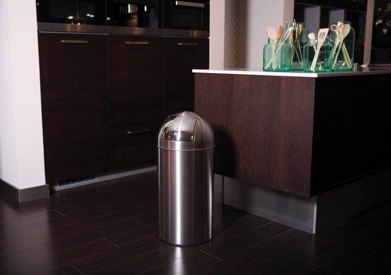 EKO Pushcan 40 liter mat RVS