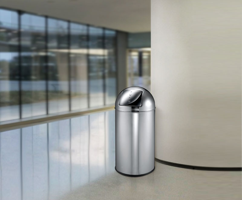 EKO Pushcan 40 liter RVS