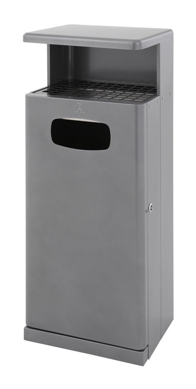 DutchDesign buitenafvalbak met afdak 55 liter grijs