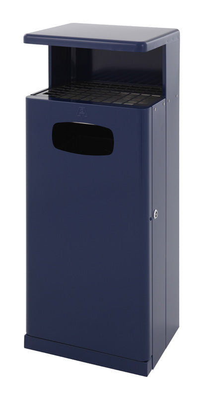 DutchDesign buitenafvalbak met afdak 55 liter blauw