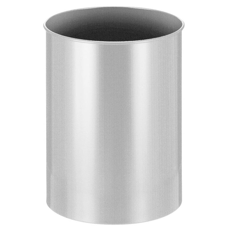 V-Part ronde metalen papierbak 30 liter zilver