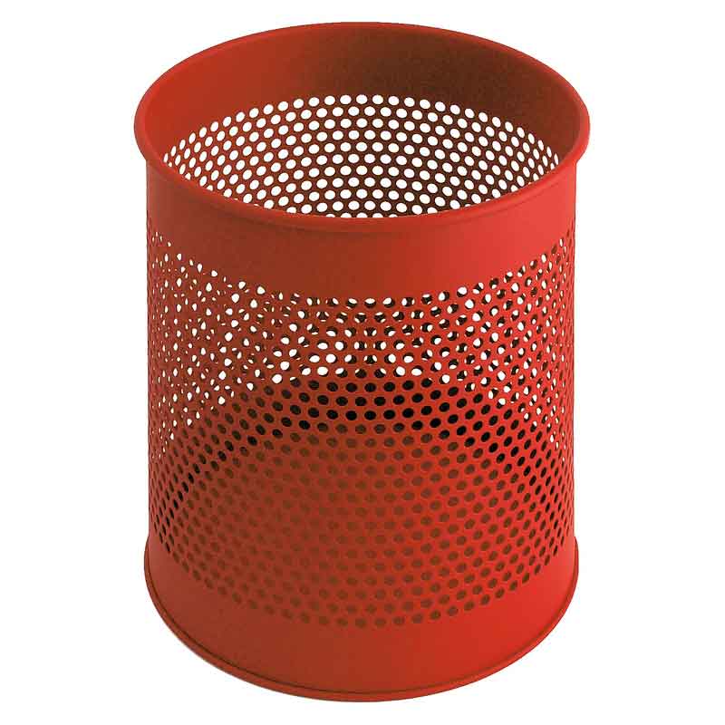 Geperforeerde papierbak 15 liter rood