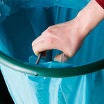 Afvalzakhouder met metalen ombouw en 2 deuren 120 liter groen