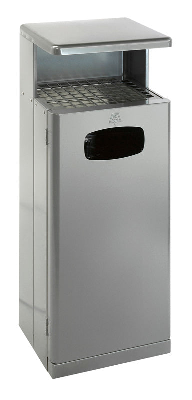 DutchDesign buitenafvalbak met afdak 55 liter aluminium