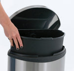EKO Shell Bin pedaalemmer 30 liter mat RVS