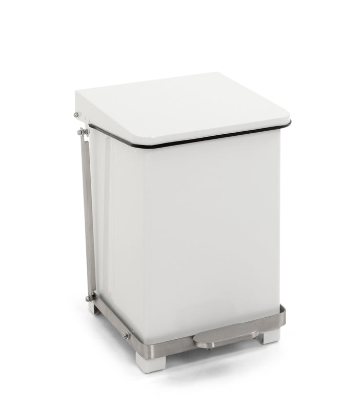 V-Part industriële pedaalemmer 27 liter wit