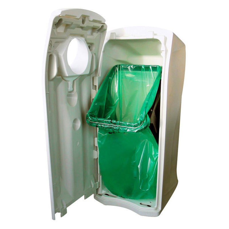 V-Part Maxi Envirobin met propelleropening 140 liter grijs met groen deksel