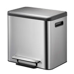 EKO EcoCasa Recycler pedaalemmer 12+12 liter mat RVS
