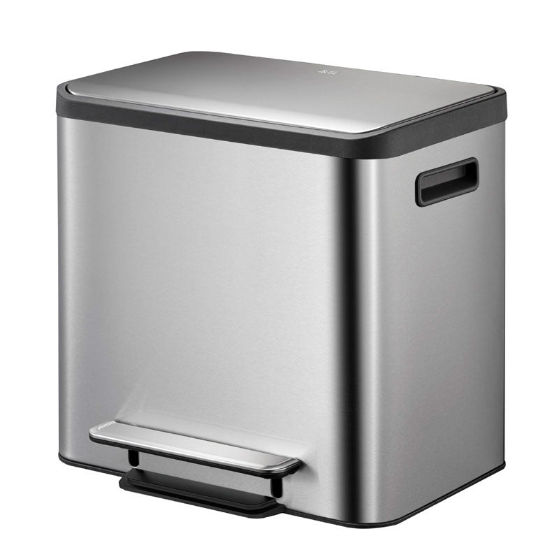 EKO EcoCasa Recycler pedaalemmer 12+12 liter mat RVS