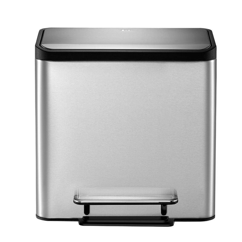 EKO EcoCasa Recycler pedaalemmer 12+12 liter mat RVS
