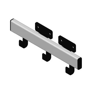 V-Part Pro-line wandgarderobe 3 haken grijs/zwart