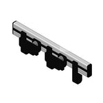 V-Part Pro-line wandgarderobe 3 haken grijs/zwart