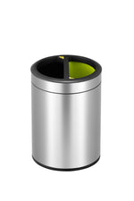 EKO Round Open Top Bin 5+5 liter mat RVS