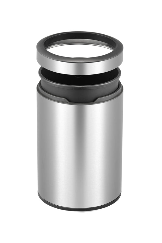 EKO Round Open Top Bin 12 liter mat RVS