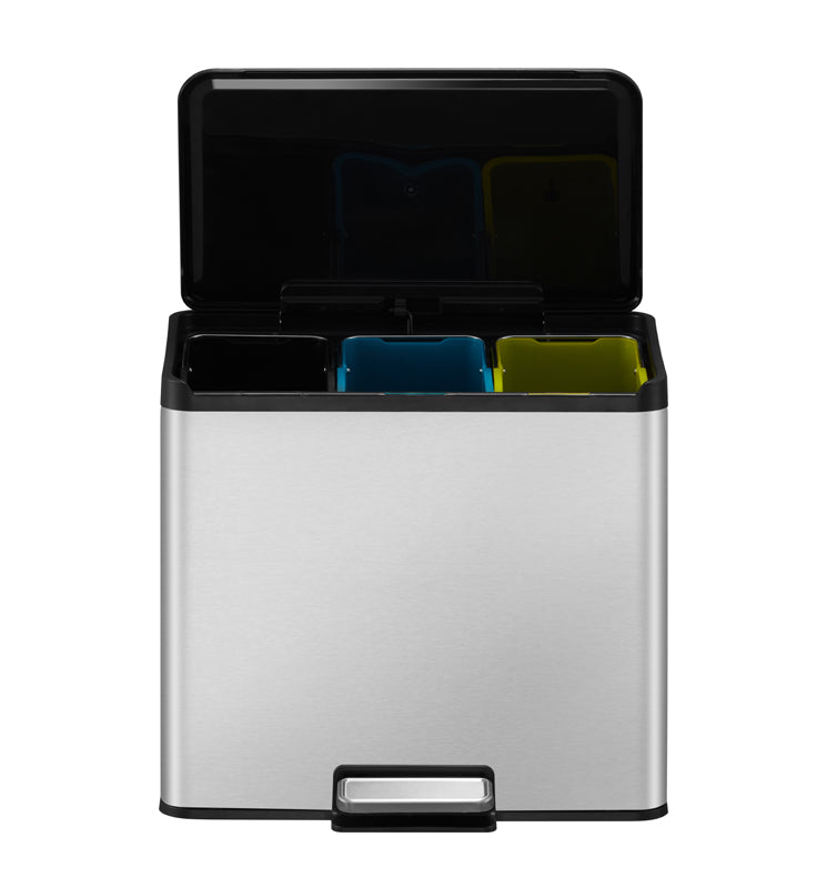 EKO Essential 2 Recycler pedaalemmer 9+9+9 liter mat RVS