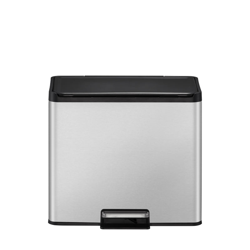 EKO Essential 2 Recycler pedaalemmer 9+9+9 liter mat RVS