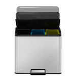 EKO Essential 2 Recycler pedaalemmer 9+9+9 liter mat RVS