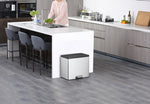 EKO Essential 2 Recycler pedaalemmer 9+9+9 liter mat RVS
