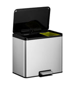 EKO Essential 2 Recycler pedaalemmer 20+9 liter mat RVS