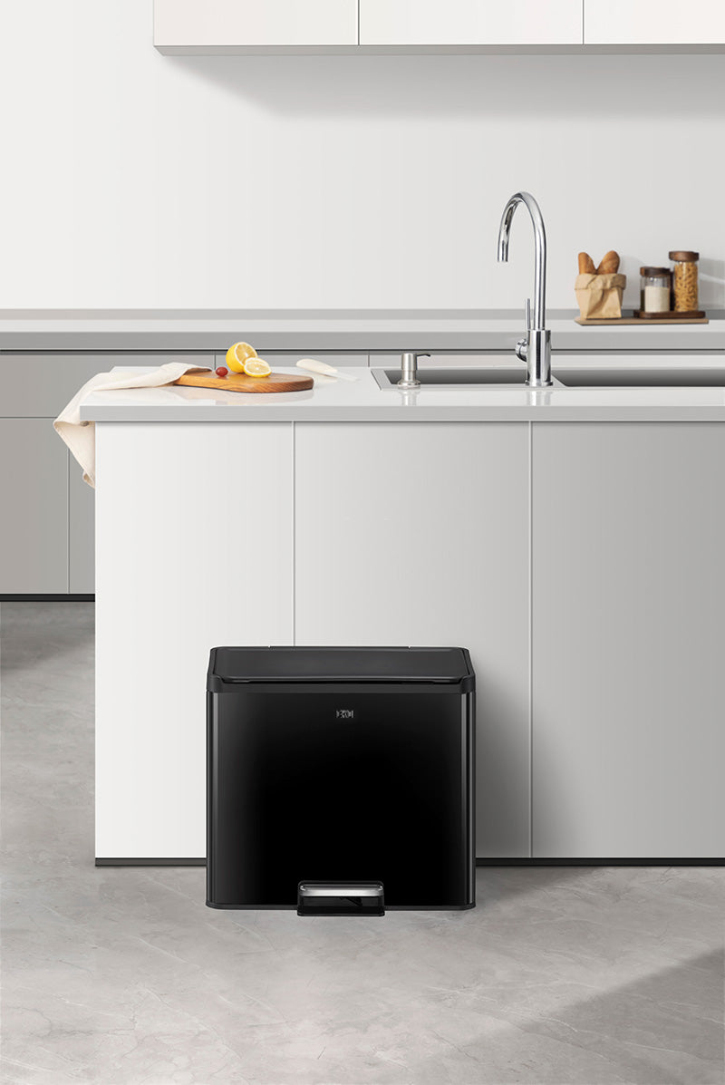 EKO Essential 2 Recycler pedaalemmer 20+9 liter zwart