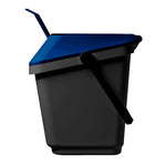 EasyMax afvalbak 35 liter grijs met blauw deksel