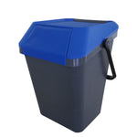 EasyMax afvalbak 45 liter grijs met blauw deksel