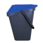 EasyMax afvalbak 45 liter grijs met blauw deksel