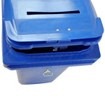 Rolcontainer met papiergleuf en slot 120 liter blauw