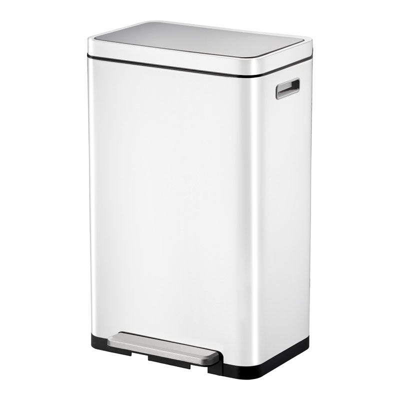 EKO X-Cube pedaalemmer 30 liter wit/mat RVS
