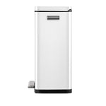 EKO X-Cube pedaalemmer 30 liter wit/mat RVS