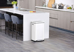 EKO X-Cube pedaalemmer 30 liter wit/mat RVS