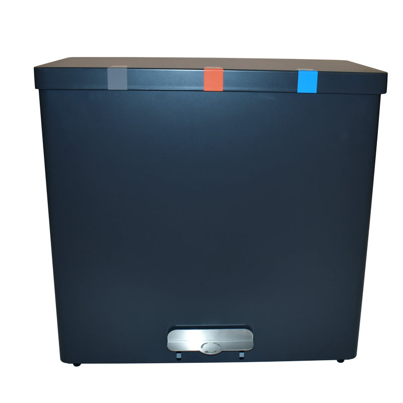 DutchDesign RecycloKick 3 pedaalemmer 3 x 34 liter grafietgrijs