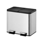 EKO Essential splitted Recycler pedaalemmer 10+10 liter mat RVS
