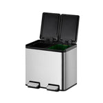 EKO Essential splitted Recycler pedaalemmer 10+10 liter mat RVS