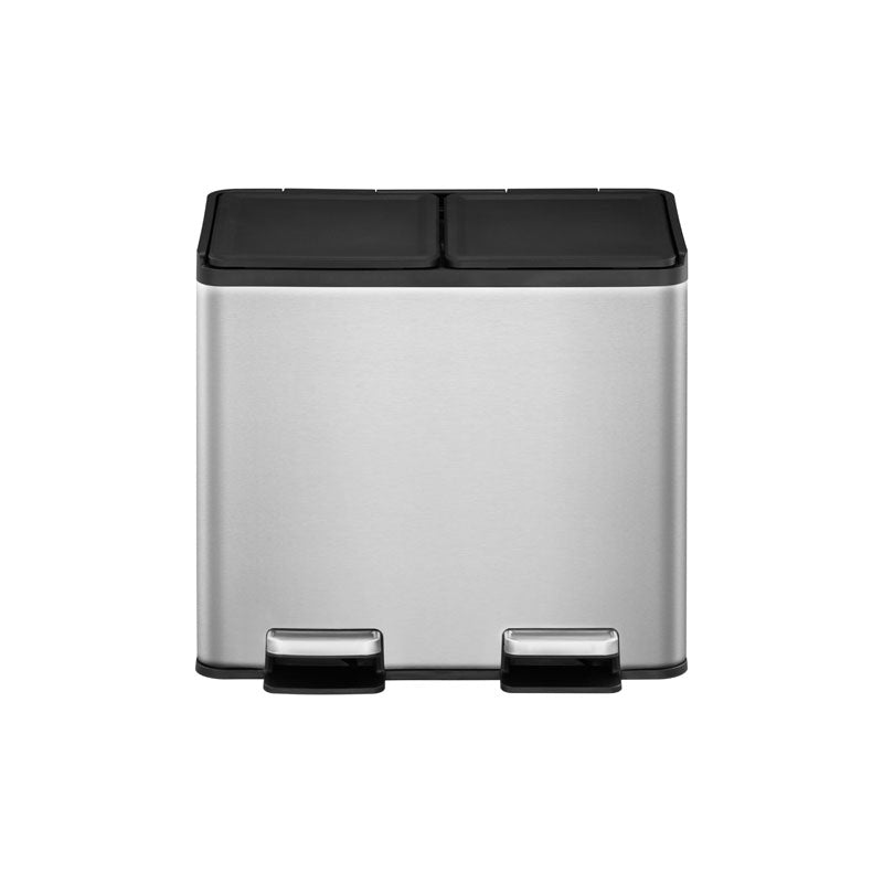 EKO Essential splitted Recycler pedaalemmer 10+10 liter mat RVS