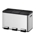 EKO Essential splitted Recycler pedaalemmer 10+10+10 liter mat RVS