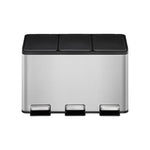 EKO Essential splitted Recycler pedaalemmer 10+10+10 liter mat RVS