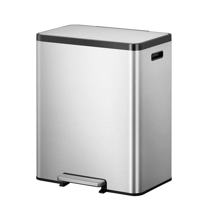 EKO EcoCasa 2 recycling pedaalemmer 30+30 liter mat RVS