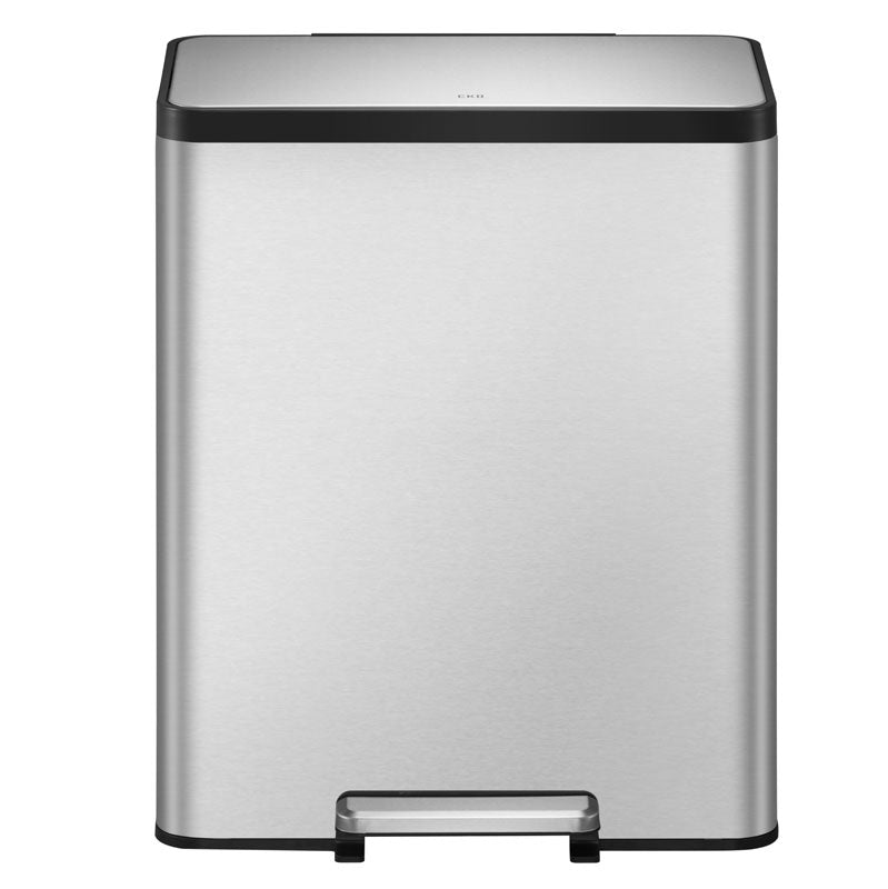 EKO EcoCasa 2 recycling pedaalemmer 30+30 liter mat RVS