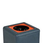 BrickBin circulaire afvalbak Plastic 65 liter grijs met oranje plaat