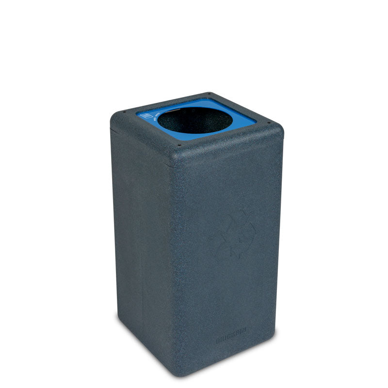 BrickBin circulaire afvalbak Paper 65 liter grijs met blauwe plaat